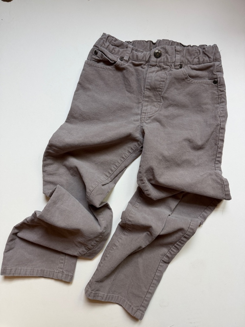 Neutral Gray/beige Kids' Corduroy Pants